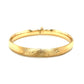 Classic Floral Carved Bangle in 14k Yellow Gold (8.00 mm)