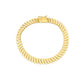 14k Yellow Gold Rib Link Bracelet (7.00 mm)