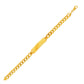 14k Yellow Gold Mens ID Cuban Chain Bracelet (8.00 mm)