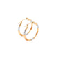 10k Tri-Color Gold Classic Hoop Earrings with Diamond Cut Details(20mm)