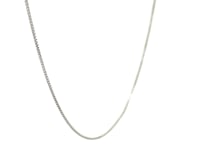 Sterling Silver Rhodium Plated Box Chain 0.7mm