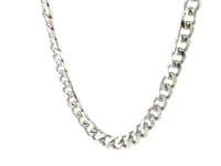 4.4mm 14k White Gold Solid Miami Cuban Chain