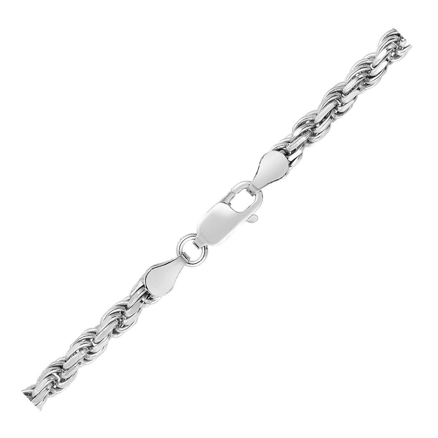 Sterling Silver 3.6mm Diamond Cut Rope Style Chain