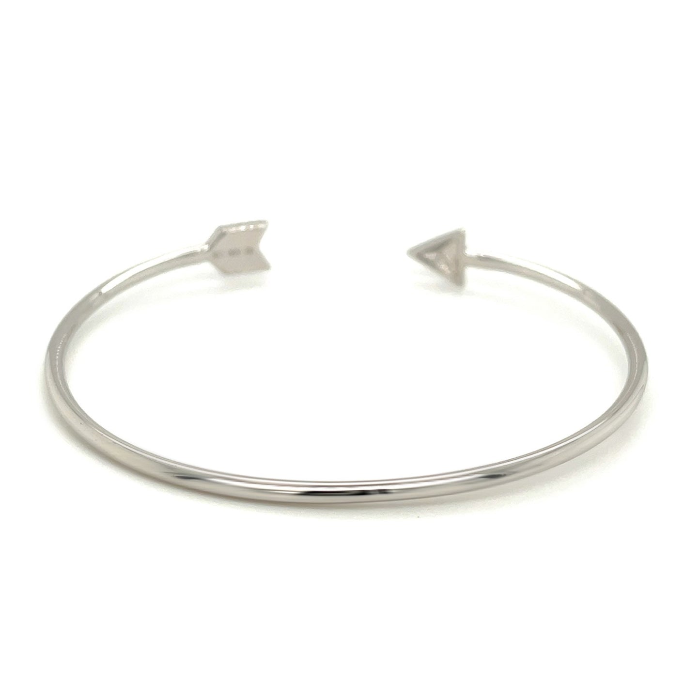 Sterling Silver Polished Arrow Cuff Bangle