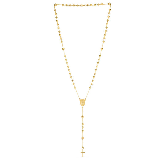 14K Yellow Gold Rosary Necklace