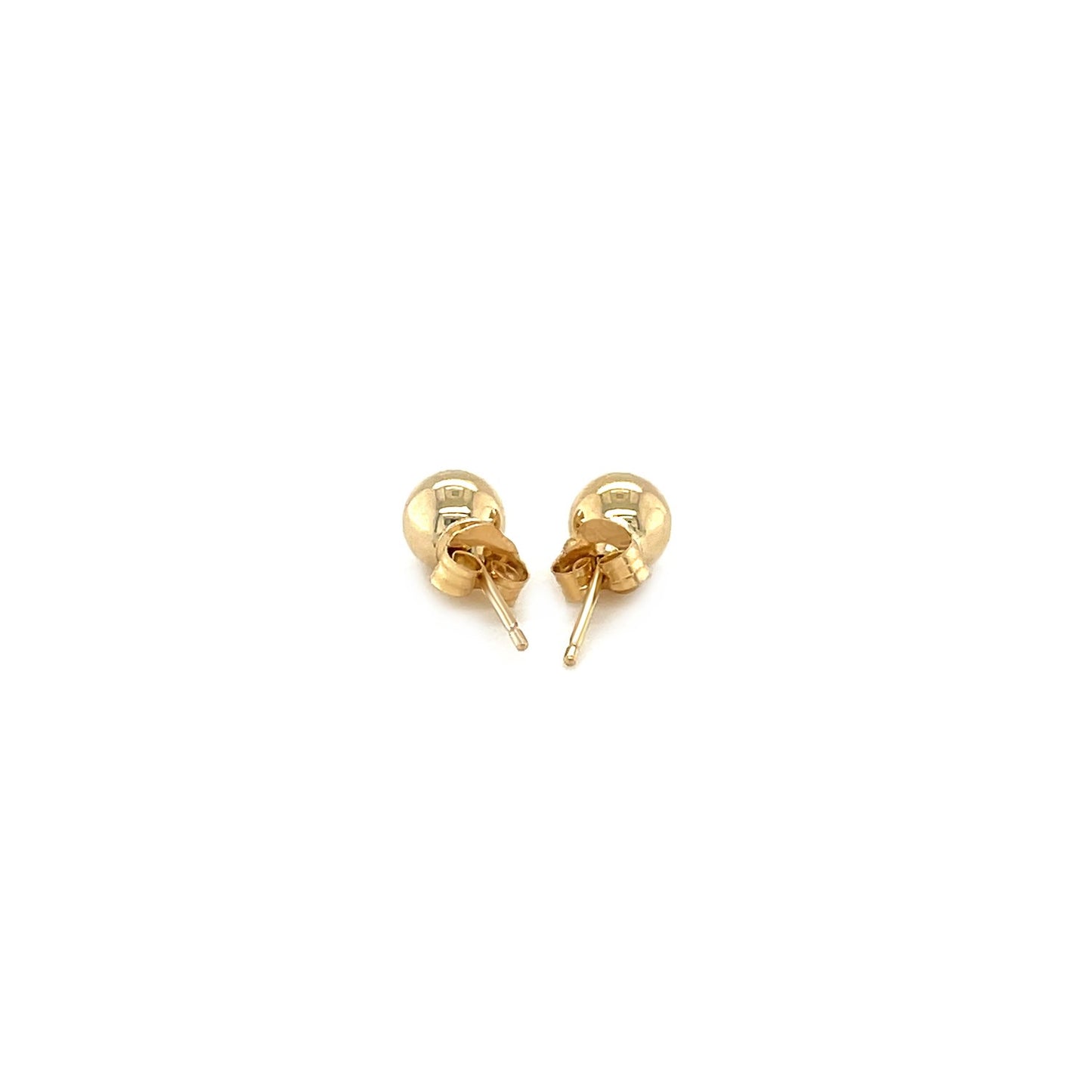 14k Yellow Gold Round Stud Earrings (5.0 mm)