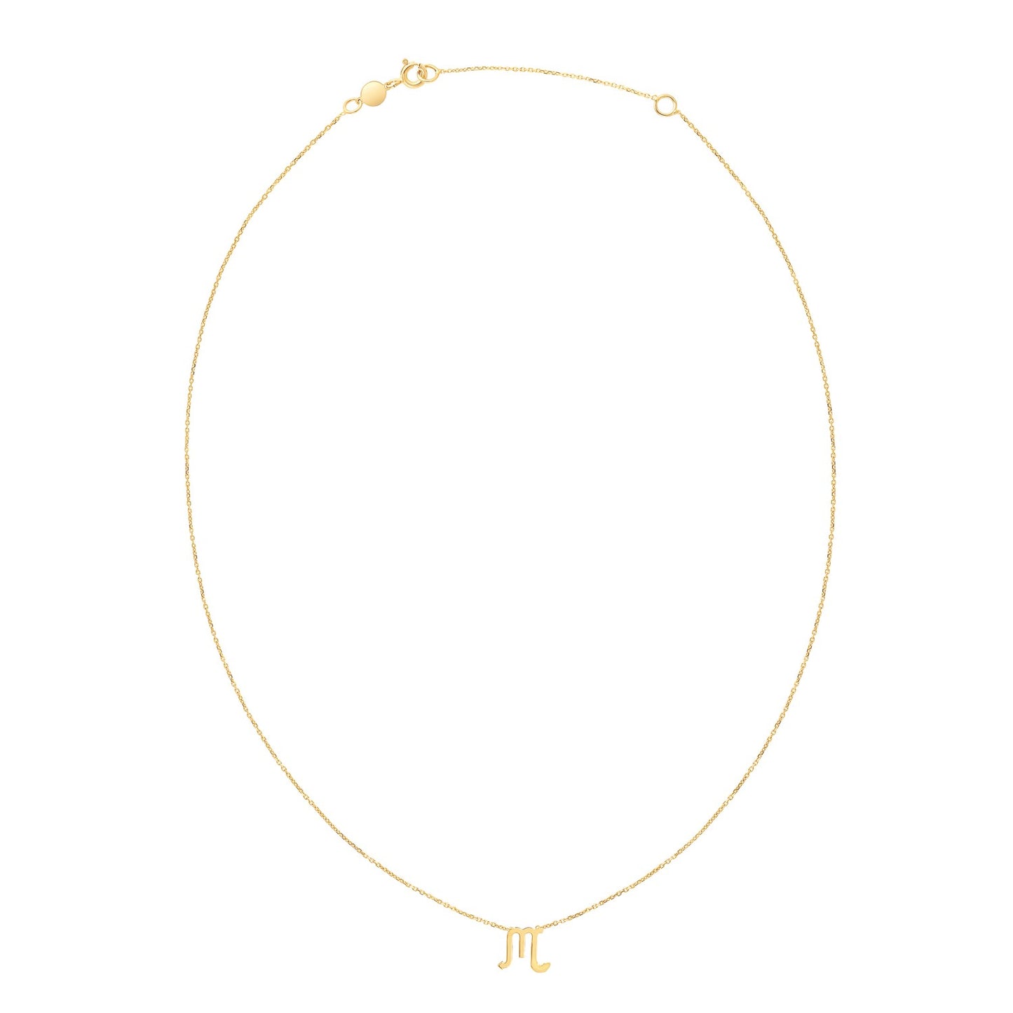 14K Yellow Gold Scorpio Necklace