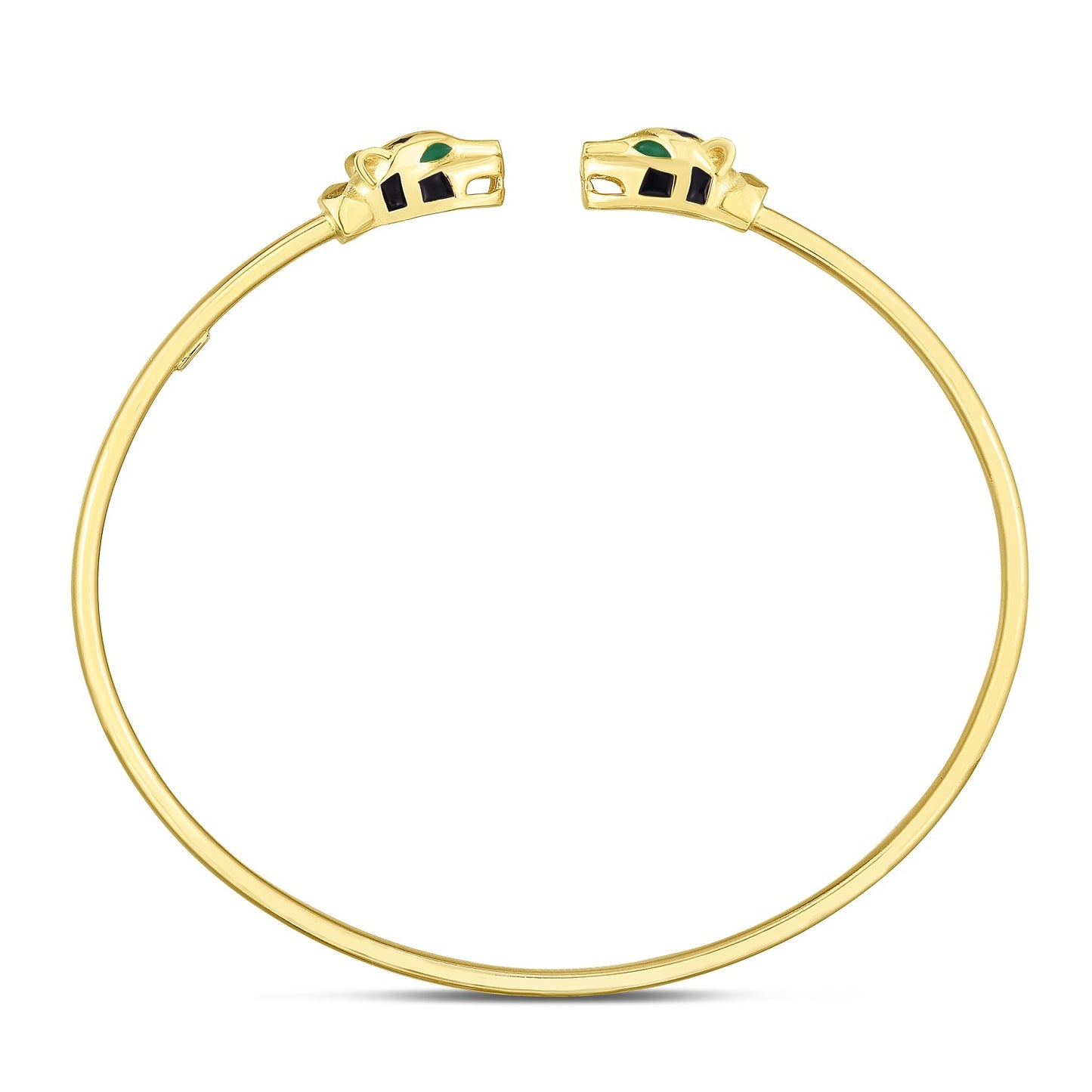 14k Yellow Gold Panther Bangle